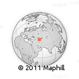 Outline Map of the Area around 42° 35' 40" N, 53° 37' 30" E, rectangular outline