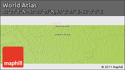 Physical Panoramic Map of the Area around 42° 35' 40" N, 65° 31' 30" E