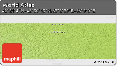 Physical Panoramic Map of the Area around 42° 35' 40" N, 65° 31' 30" E
