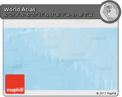 Physical 3D Map of the Area around 42° 35' 40" N, 66° 13' 29" W
