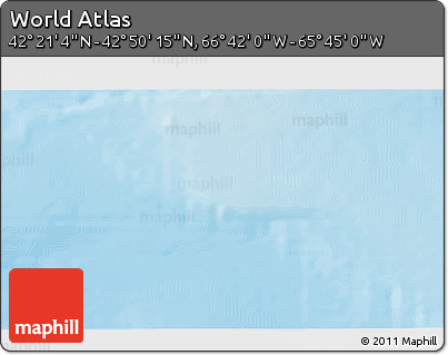 Physical 3D Map of the Area around 42° 35' 40" N, 66° 13' 29" W