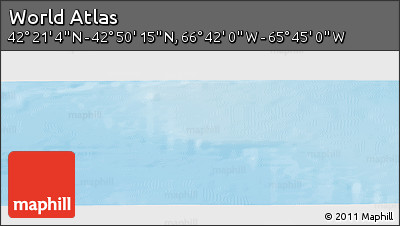 Physical Panoramic Map of the Area around 42° 35' 40" N, 66° 13' 29" W