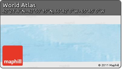 Physical Panoramic Map of the Area around 42° 35' 40" N, 66° 13' 29" W