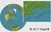 Satellite Location Map of the area around 42° 35' 40" N, 67° 55' 30" W