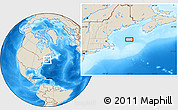 Shaded Relief Location Map of the area around 42° 35' 40" N, 67° 55' 30" W