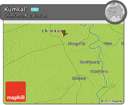Physical 3D Map of Kumkal'