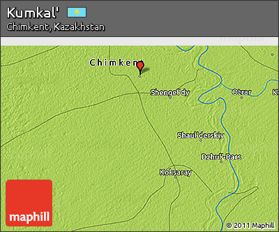 Physical 3D Map of Kumkal'