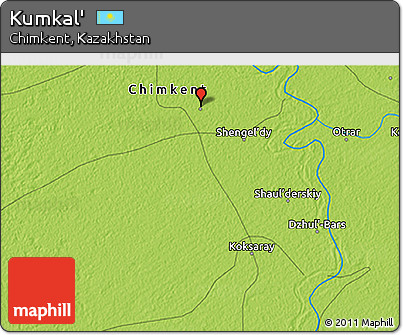 Physical 3D Map of Kumkal'