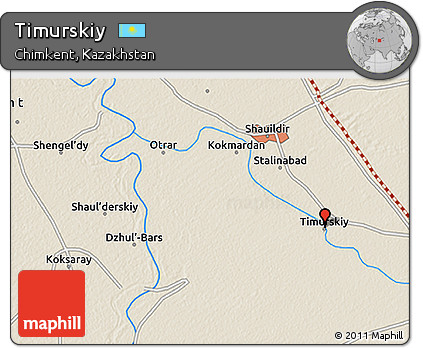 Shaded Relief 3D Map of Timurskiy