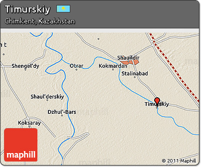 Shaded Relief 3D Map of Timurskiy