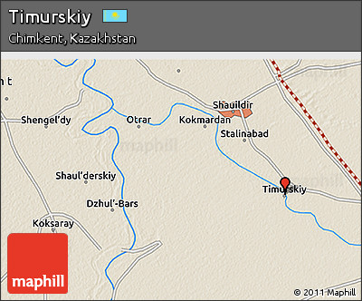 Shaded Relief 3D Map of Timurskiy