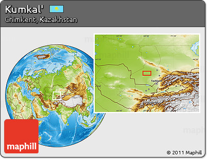 Physical Location Map of Kumkal'