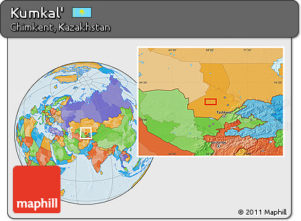 Political Location Map of Kumkal'