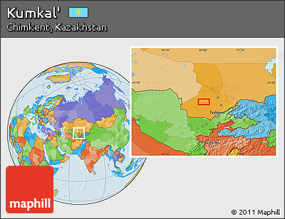 Political Location Map of Kumkal'