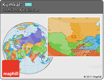 Political Location Map of Kumkal'