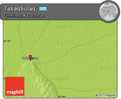 Physical Map of Tabaqbulaq