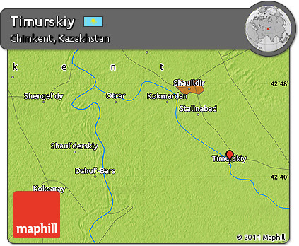 Physical Map of Timurskiy