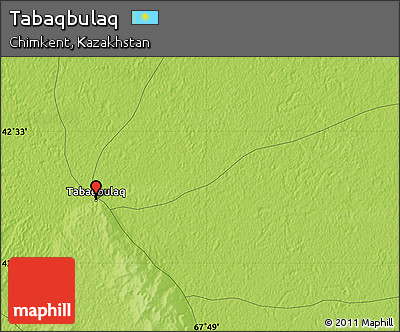 Physical Map of Tabaqbulaq