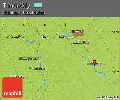 Physical Map of Timurskiy
