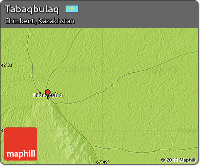 Physical Map of Tabaqbulaq