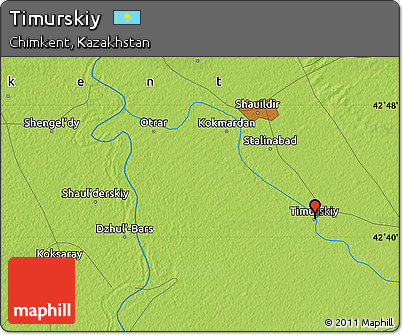 Physical Map of Timurskiy