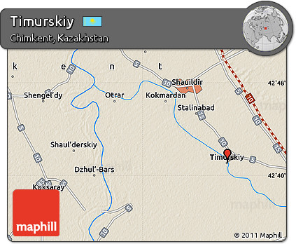 Shaded Relief Map of Timurskiy