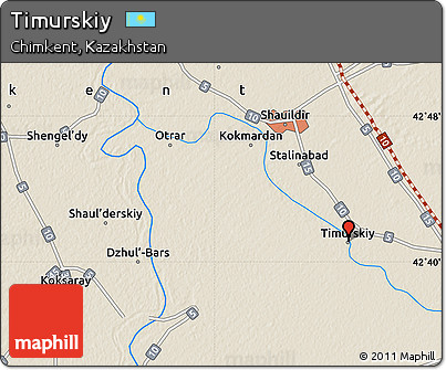 Shaded Relief Map of Timurskiy