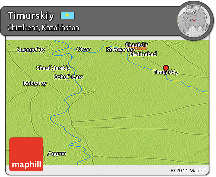 Physical Panoramic Map of Timurskiy