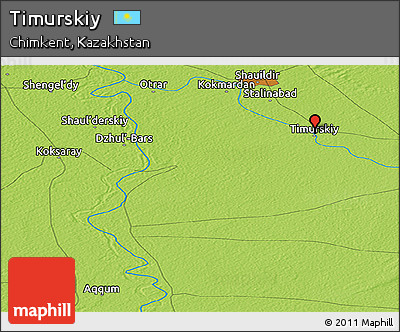 Physical Panoramic Map of Timurskiy