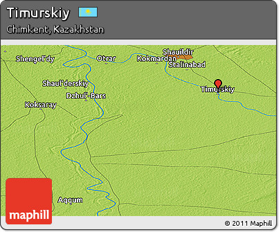 Physical Panoramic Map of Timurskiy