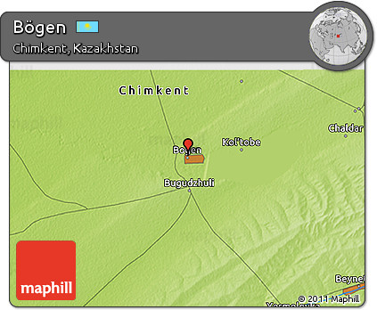 Physical 3D Map of Bögen