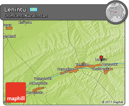 Physical 3D Map of Lenintu