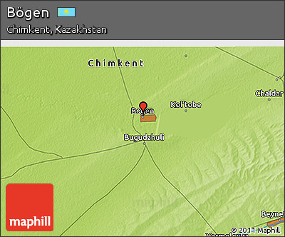Physical 3D Map of Bögen