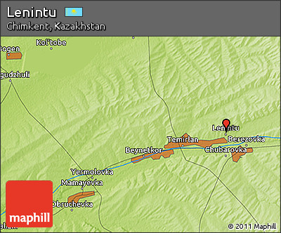Physical 3D Map of Lenintu