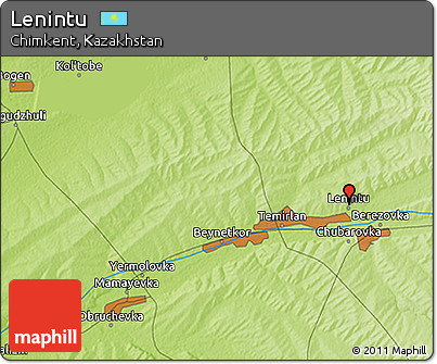 Physical 3D Map of Lenintu