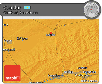 Political 3D Map of Chaldar