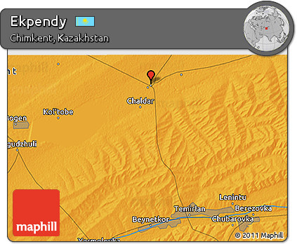 Political 3D Map of Ekpendy