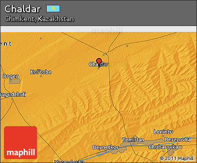 Political 3D Map of Chaldar