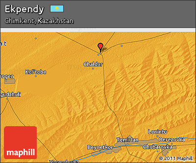 Political 3D Map of Ekpendy