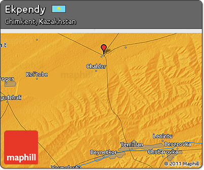 Political 3D Map of Ekpendy