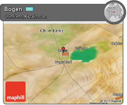 Satellite 3D Map of Bögen