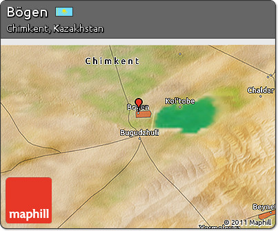 Satellite 3D Map of Bögen