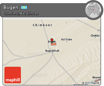Shaded Relief 3D Map of Bögen