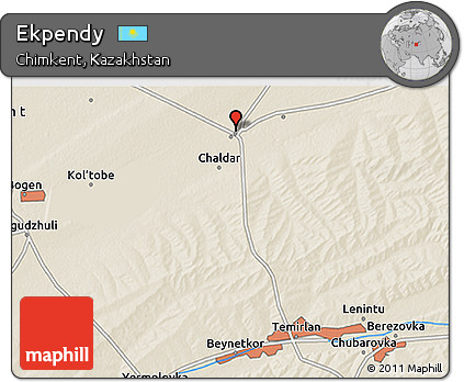 Shaded Relief 3D Map of Ekpendy