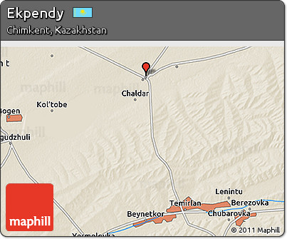 Shaded Relief 3D Map of Ekpendy