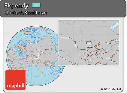 Gray Location Map of Ekpendy