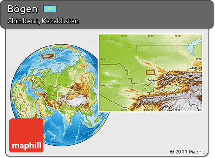 Physical Location Map of Bögen