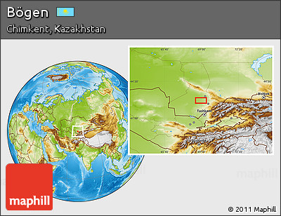 Physical Location Map of Bögen