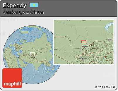 Savanna Style Location Map of Ekpendy, hill shading