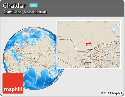 Shaded Relief Location Map of Chaldar
